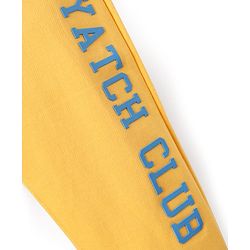 Babyhug Cotton Terry Knit Full Length Lounge Pants With Text Print - Yellow