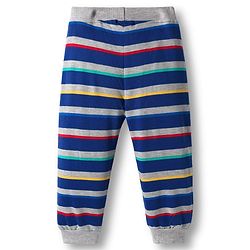 Babyhug Terry Knit Full Length Lounge Pant With Stripes Pack Of 2 - Blue & Navy Blue