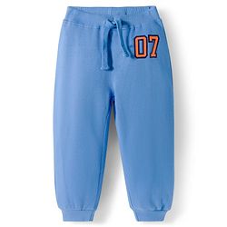 Babyhug Terry Knit Full Length Lounge Pant With Stripes Pack Of 2 - Blue & Navy Blue