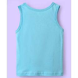 Babyhug 100% Cotton Sleeveless Vests With Stripes & Animal Print Pack Of 3 - Light Blue White & Yellow