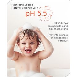 Babyhug Pro Sensitive pH 5.5 Peach Milk Shampoo - 100 ml | No Tears | Mild Cleansing | Soft & Shiny Hair | Easy Rinse Off | Safe Hypoallergenic Formula | Paediatrician & Dermatologist Tested | 0+ m