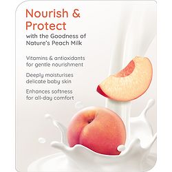 Babyhug Pro Sensitive pH 5.5 Peach Milk Cream - 200 g | 24 Hr Moisturisation | Deep Hydration | Sensitive Skin | Paediatrician & Dermatologist Tested | Safe Hypoallergenic Formula | 0+ m