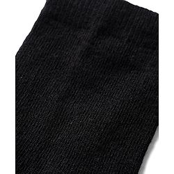 Cute Walk By Babyhug Cotton Knit Mid Calf Length Anti Bacterial Solid Coloured Socks Pack Of 3 - Black
