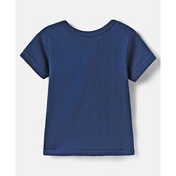 Babyhug 100% Cotton Half Sleeves Front Open Jhablas With Stripes & Animals Print Pack Of 3 - Navy Blue White & Light Blue.