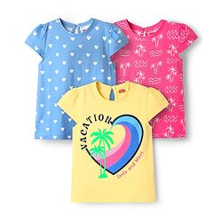 Babyhug 100% Cotton Knit Full Sleeves T-Shirt With Text Graphics - Pink