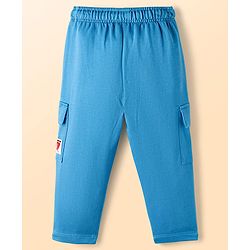 Babyhug Disney Single Jersey Knit Full Sleeves Cut and Sew Polo T-Shirt & Lounge Pants Set with Cars Graphic - Red & Blue