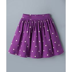 Babyhug Disney 100% Cotton Knit Full Sleeves T-Shirt & Skirt Set With Chip N Dale Graphic - Purple