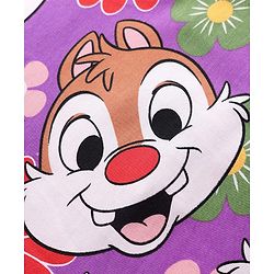 Babyhug Disney Single Jersey Knit Full Sleeve T-Shirt & Dungaree Set with Chip n Dale Graphic - Lilac & White