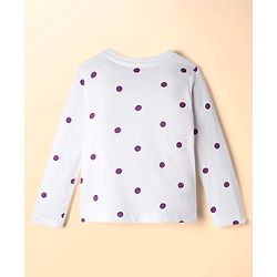 Babyhug Disney Single Jersey Knit Full Sleeve T-Shirt & Dungaree Set with Chip n Dale Graphic - Lilac & White