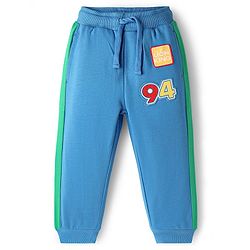 Babyhug Disney Single Jersey Knit Full Sleeves T-Shirt & Lounge Pant Set with Lion King Graphic and Badge Detailing - Green & Blue