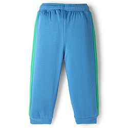 Babyhug Disney Single Jersey Knit Full Sleeves T-Shirt & Lounge Pant Set with Lion King Graphic and Badge Detailing - Green & Blue