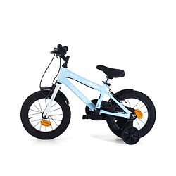 Babyhug Cruise Bicycle for Kids Cycle for 3 to 5 Years Boys & Girls 14T Inches- Blue| 90% Pre-Installed| Sturdy Frame| Training Wheels| Durable Brake| Rubber Tyres| Height Adjustable Seat and Handle