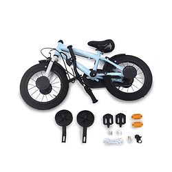 Babyhug Cruise Bicycle for Kids Cycle for 3 to 5 Years Boys & Girls 14T Inches- Blue| 90% Pre-Installed| Sturdy Frame| Training Wheels| Durable Brake| Rubber Tyres| Height Adjustable Seat and Handle