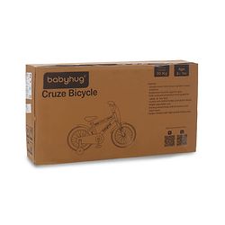 Babyhug Cruise Bicycle for Kids Cycle for 3 to 5 Years Boys & Girls 14T Inches- Blue| 90% Pre-Installed| Sturdy Frame| Training Wheels| Durable Brake| Rubber Tyres| Height Adjustable Seat and Handle