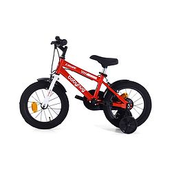 Babyhug Cruise Bicycle for Kids Cycle for 3 to 5 Years Boys & Girls 14T Inches- Red| 90% Pre-Installed| Sturdy Frame| Training Wheels| Durable Brake| Rubber Tyres| Height Adjustable Seat and Handle