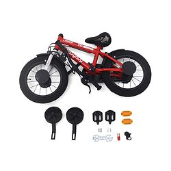 Babyhug Cruise Bicycle for Kids Cycle for 3 to 5 Years Boys & Girls 14T Inches- Red| 90% Pre-Installed| Sturdy Frame| Training Wheels| Durable Brake| Rubber Tyres| Height Adjustable Seat and Handle