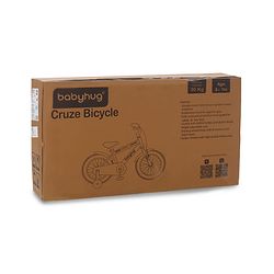 Babyhug Cruise Bicycle for Kids Cycle for 3 to 5 Years Boys & Girls 14T Inches- Red| 90% Pre-Installed| Sturdy Frame| Training Wheels| Durable Brake| Rubber Tyres| Height Adjustable Seat and Handle