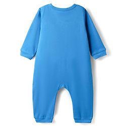 Babyhug Disney Interlock Knit Full Sleeves Rompers with Mickey Mouse & Friends Print - Blue