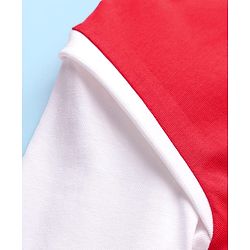 Babyhug Disney Single Jersey Knit Full Sleeves T-Shirt & Joggers Set with Mickey Mouse Graphic - Red White & Black