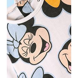 Babyhug Disney 100% Cotton Full Sleeves T- Shirt & Dungaree With Minnie Mouse Graphic - Multi Colour