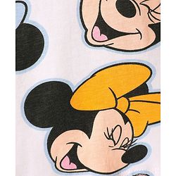 Babyhug Disney 100% Cotton Full Sleeves T- Shirt & Dungaree With Minnie Mouse Graphic - Multi Colour