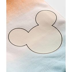 Babyhug Disney Single Jersey Knit Half Sleeves Ombre T-Shirt & Shorts With Mickey Mouse Graphics - Orange