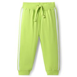 Babyhug Single Jersey Knit Lounge Pant Wit Dino Print & Tape Detailing Pack Of 2 - Blue & Light Green
