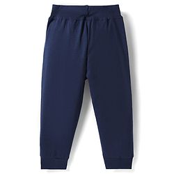 Babyhug 100% Cotton Single Jersey Knit Full Length Lounge Pants With Animal Print Pack Of 2 - Navy Blue & Sea Green