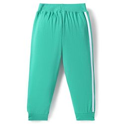 Babyhug 100% Cotton Single Jersey Knit Full Length Lounge Pants With Animal Print Pack Of 2 - Navy Blue & Sea Green