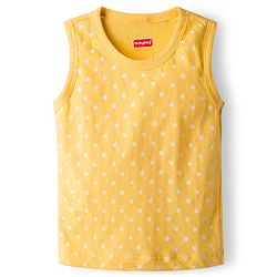 Babyhug 100% Cotton Knit Antibacterial Sando with Stripes Vehicle & Animal Print Pack of 5 - Blue Orange & Yellow