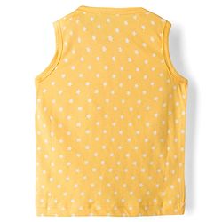 Babyhug 100% Cotton Knit Antibacterial Sando with Stripes Vehicle & Animal Print Pack of 5 - Blue Orange & Yellow