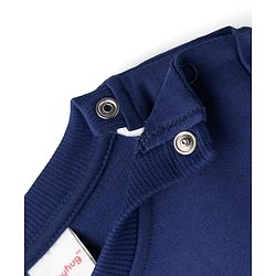 Babyhug Cotton Knit Full Sleeves Striped Pullover Sweatshirt with Tiger Print Pack of 2 - Navy Blue