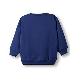 Babyhug Cotton Knit Full Sleeves Striped Pullover Sweatshirt with Tiger Print Pack of 2 - Navy Blue