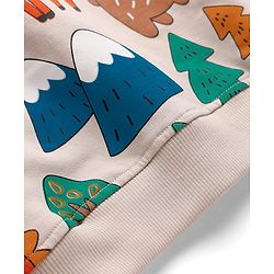 Babyhug Cotton Knit Full Sleeves Sweatshirts With Animal Graphics Pack of 2 - Green & Light Pink