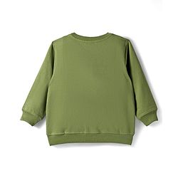 Babyhug Cotton Knit Full Sleeves Sweatshirts with Stripes & Adventure Text Print Pack of 2 - Yellow & Olive Green
