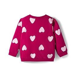 Babyhug 100% Cotton Knit Full Sleeves Sweatshirts with Heart Print & Applique Pack of 2 - Pink