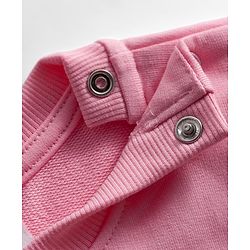 Babyhug 100% Cotton Knit Full Sleeves Sweatshirts with Heart Print & Applique Pack of 2 - Pink