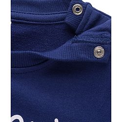 Babyhug Cotton Knit Full Sleeves Sweatshirts With Floral & Butterfly Graphics Pack of 2 - Navy Blue & White