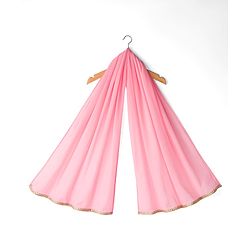 Babyhug Woven Flutter Sleeves Choli Lehenga & Dupatta Set With Sequin Detailing - Pink