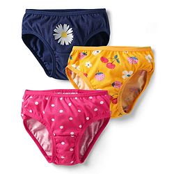 Babyhug 100% Cotton Knit Panties with Floral & Polka Dot Print Pack of 3 - Multicolor