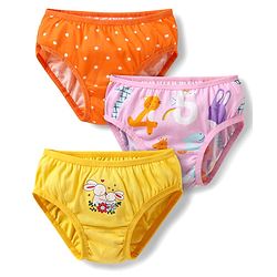 Babyhug 100% Cotton Polka Dots & Animal Printed Panties Pack Of 3 - Multi Colour