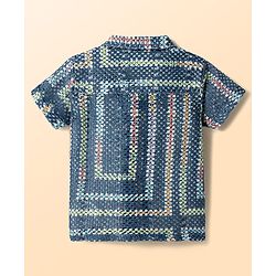 Babyhug Woven Half Sleeves Printed Shirt & Shorts With Inner Tee - Multicolor