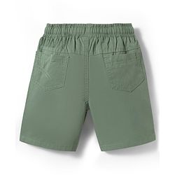Babyhug Cotton Woven Half Sleeves Striped Shirt & Shorts Set - Green