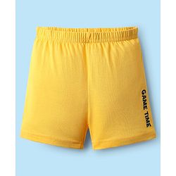Babyhug 100% Cotton Single Jersey Knit Sleeveless Sando & Short Set With Animal Print - Yellow