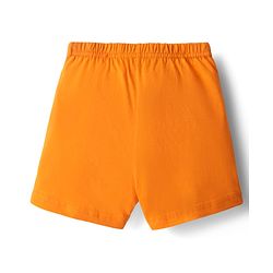 Babyhug 100% cotton Sleeveless Vests With Dino Print & Text Printed Shorts - Light Blue & Orange