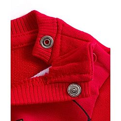 Babyhug Disney Terry Knit Drop Shoulder Full Sleeves Sweatshirt With Avengers Graphics - Red