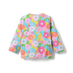 Babyhug Single Jersey Knit Full Sleeves Co-ords Top & Lounge Pant Set with Floral Print - Light Blue