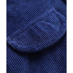 Babyhug Woven Full Sleeves Solid Party Blazer - Navy Blue