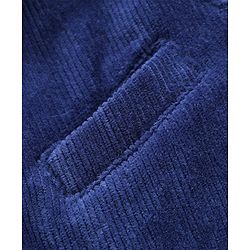 Babyhug Woven Full Sleeves Solid Party Blazer - Navy Blue