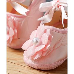 Babyhug Woven Frill Sleeves Mesh Party Dress with Booties Bow Applique & Sequin Detailing - Yellow